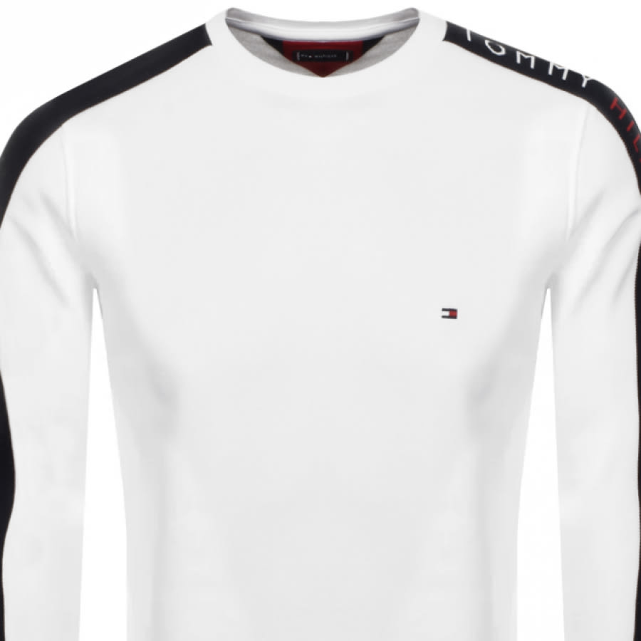 Alternative Image for ProductTommy Hilfiger Taped Crew Neck Sweatshirt White2
